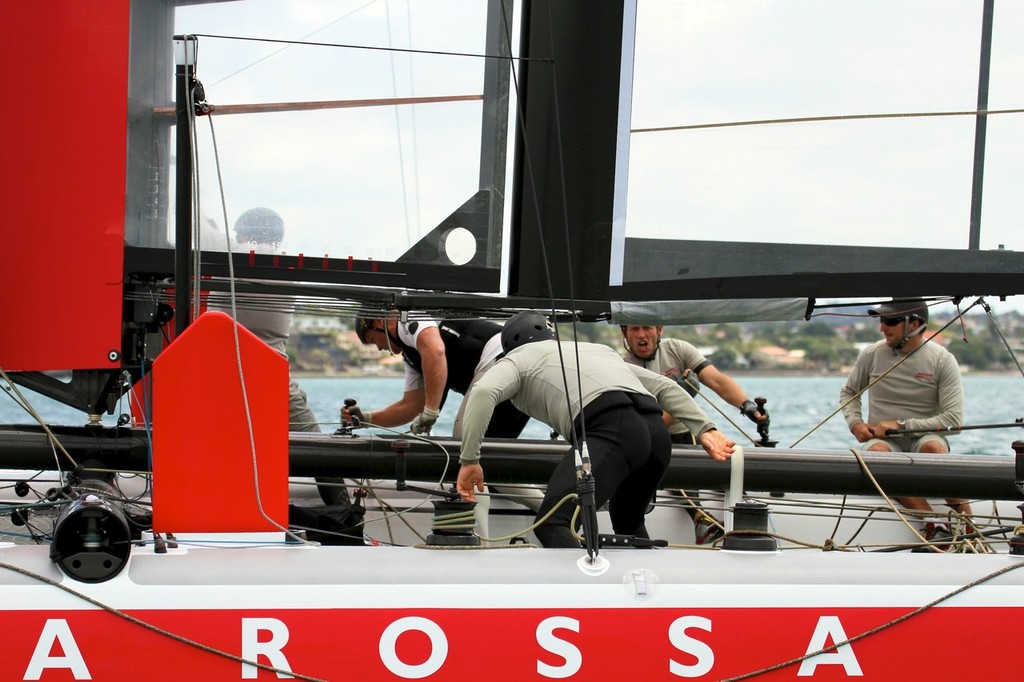 Luna Rossa in a start sequence &copy; Richard Gladwell www.photosport.co.nz